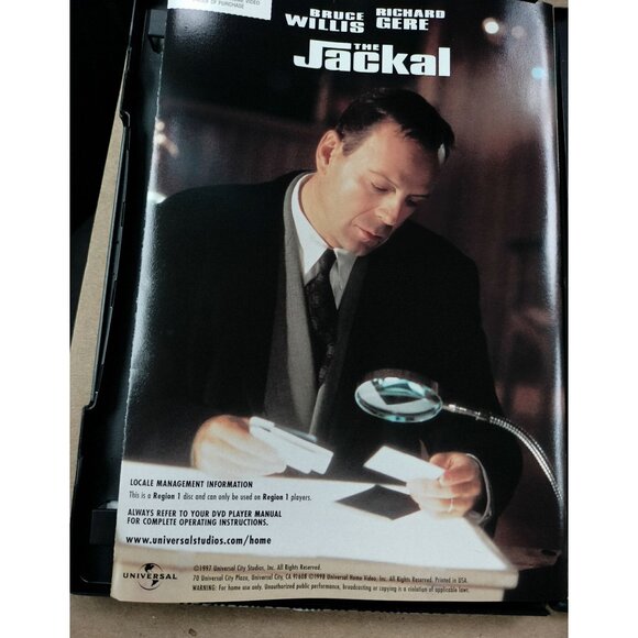 The Jackal DVD Collector Edition Widescreen Bruce Willis Richard Gere 1997 Movie - Picture 3 of 15